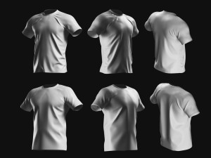Basemesh T-shirt Collection 3D मॉडल