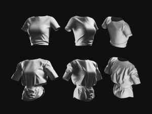 Basemesh T-shirt Collection 3D मॉडल