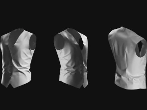Basemesh Vest Jacket Collection 3D Model