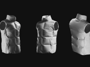 Basemesh Vest Jacket Collection 3D Model