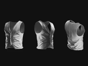 Basemesh Vest Jacket Collection 3D Model