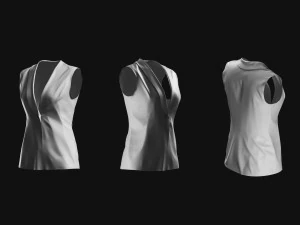 Basemesh Vest Jacket Collection 3D Model