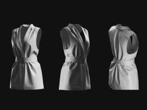 Basemesh Vest Jacket Collection 3D Model