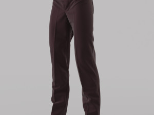 Trousers pair of pants in maroon Model 3D