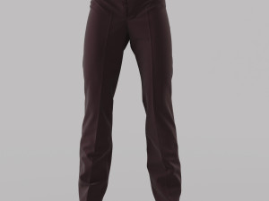 Trousers pair of pants in maroon 3D 모델
