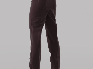 Trousers pair of pants in maroon 3D 모델