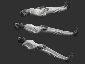 Man Mannequin Lying 5 Tomography Poses 3D Model