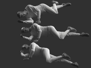 Man Mannequin Lying 5 Poses 3D Model