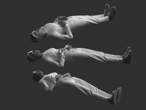 Man Mannequin Lying 5 Poses 3D Model