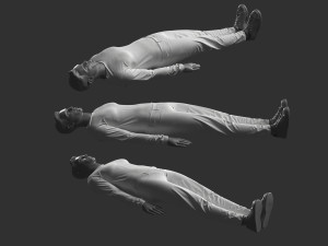 Man Mannequin Lying 5 Poses 3D Model