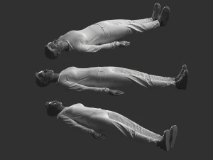 Man Mannequin Lying 5 Poses 3D Model