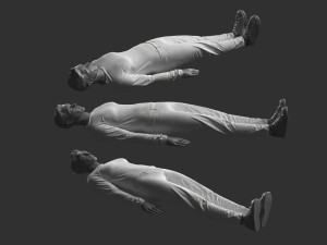 Man Mannequin Lying 5 Poses 3D Model
