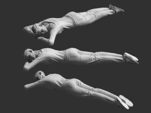 Man Mannequin Lying 5 Poses 3D Model