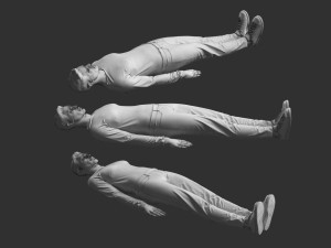 Man Mannequin Lying 5 Poses 3D Model