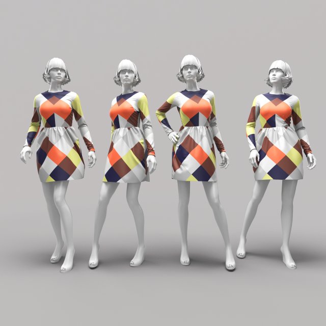 Woman Mannequin 1 Modelo 3D .c4d .max .obj .3ds .fbx .stl .blend