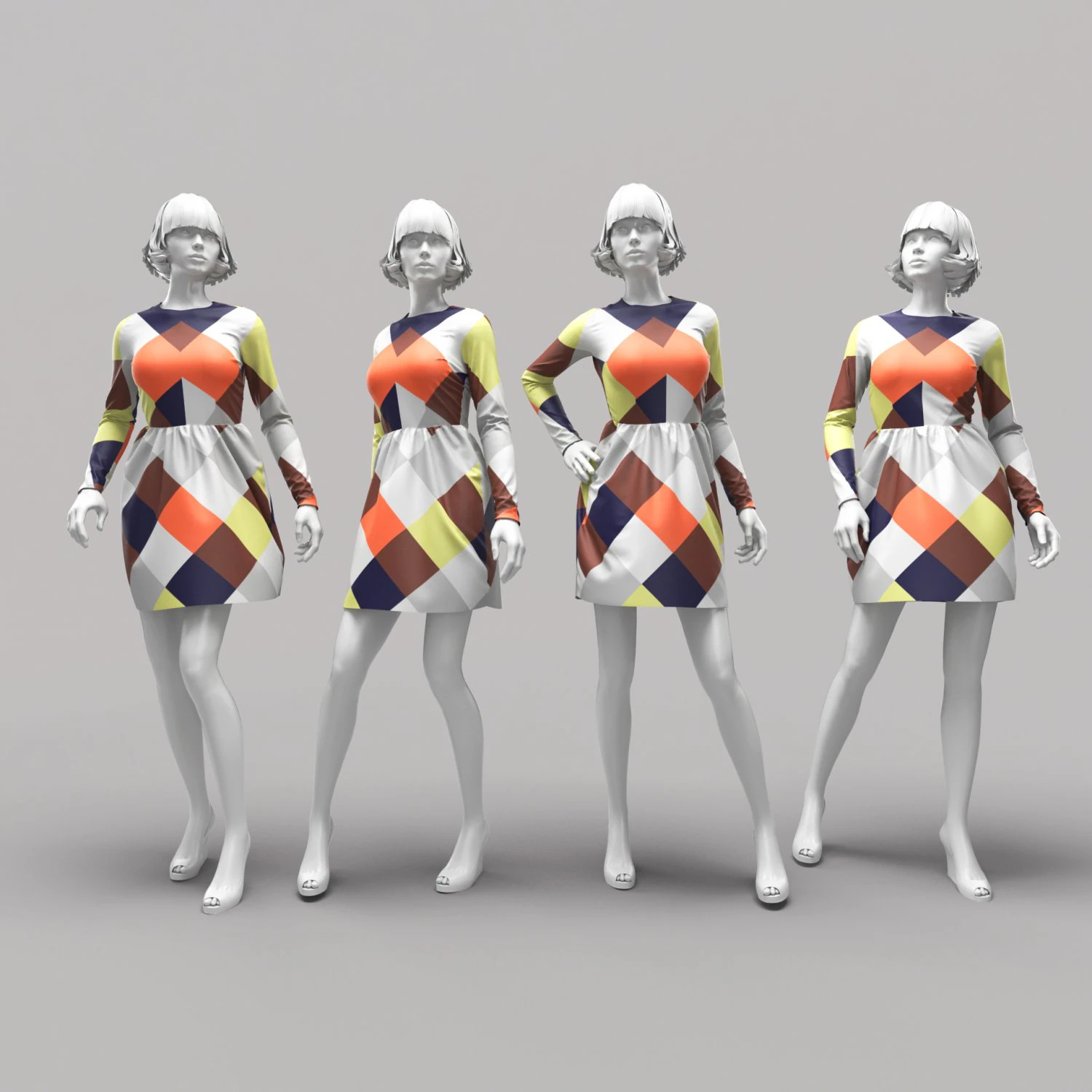 Woman Mannequin 1 3D Model .c4d .max .obj .3ds .fbx .stl .blend 