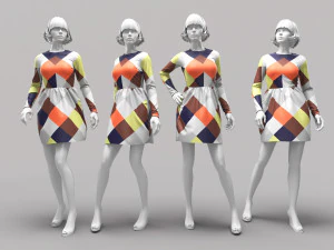 Жінка-манекен 1 3D Модель