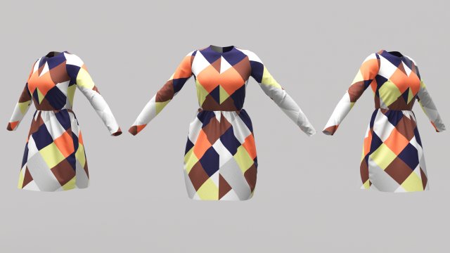 Female Clothing 01 3D Модель .c4d .max .obj .3ds .fbx .stl .blend 