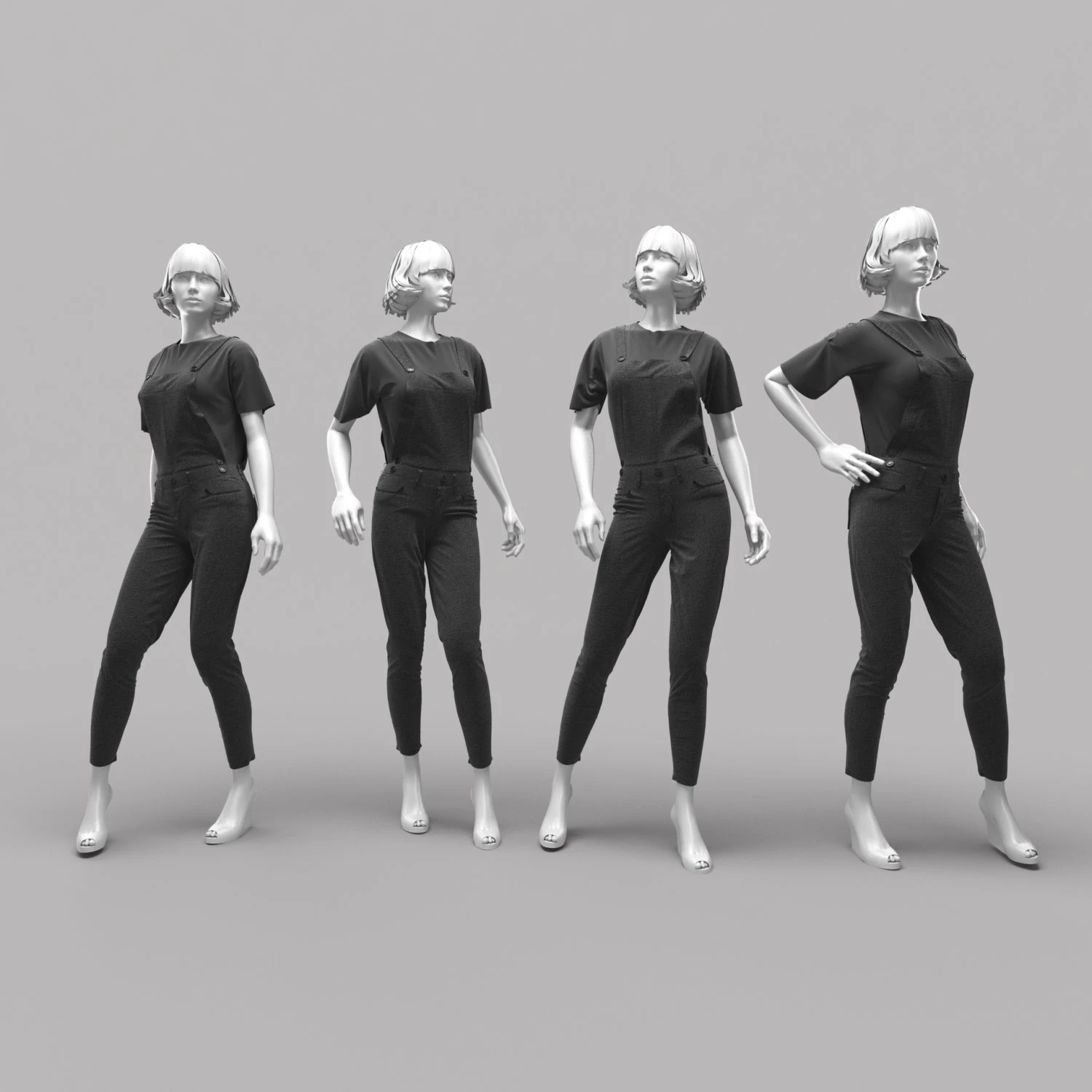 Woman Mannequin 2 3D Model .c4d .max .obj .3ds .fbx .stl .blend 