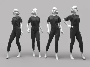 Жінка-манекен 2 3D Модель