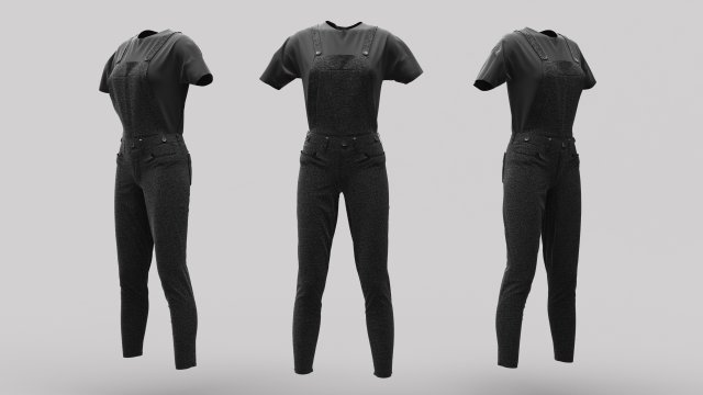 Female Clothing 02 3D Модель .c4d .max .obj .3ds .fbx .stl .blend