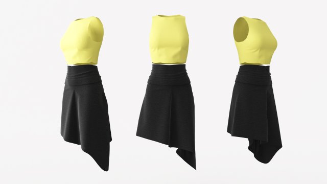 Female Clothing 04 3D 模型 .c4d .max .obj .3ds .fbx .stl .blend 
