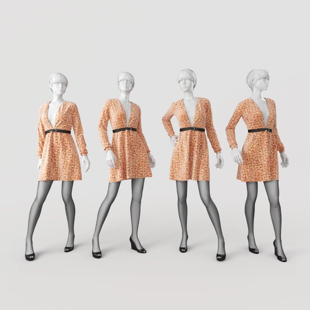 Woman Mannequin 5 3D 모델 .c4d .max .obj .3ds .fbx .stl .blend 