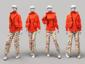 Жінка-манекен 8 3D Модель