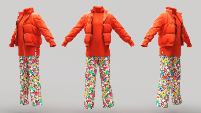 Female Clothing 08 Modelo 3D .c4d .max .obj .3ds .fbx .stl .blend 