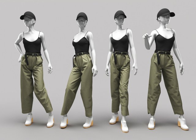 Woman Mannequin 9 3D Модель .c4d .max .obj .3ds .fbx .stl .blend 