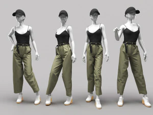 Жінка-манекен 9 3D Модель