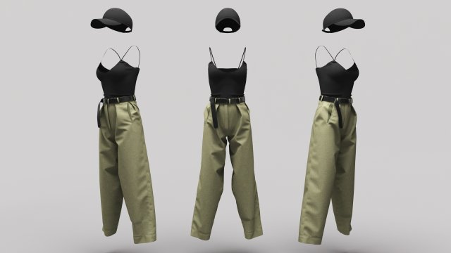 Female Clothing 09 Modelo 3D .c4d .max .obj .3ds .fbx .stl .blend 