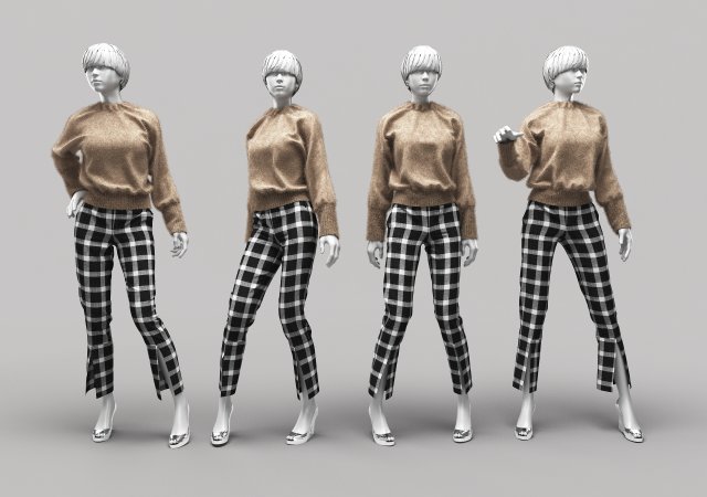 Woman Mannequin 10 Model 3D .c4d .max .obj .3ds .fbx .stl .blend 