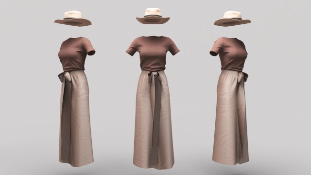 Female Clothing 11 Modelo 3D .c4d .max .obj .3ds .fbx .stl .blend