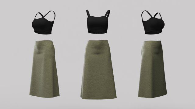 Female Clothing 12 Modelo 3D .c4d .max .obj .3ds .fbx .stl .blend 