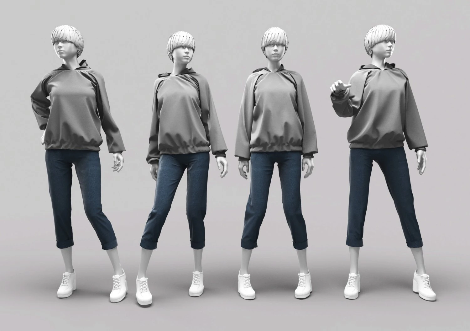 Woman Mannequin 13 3D Model .c4d .max .obj .3ds .fbx .stl .blend 