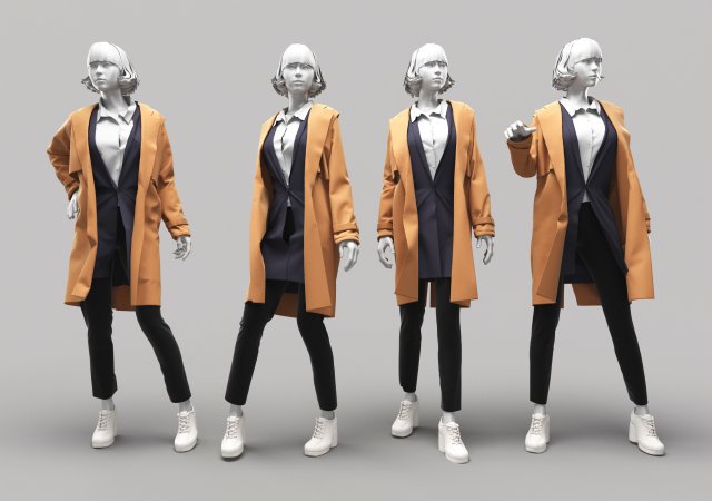 Woman Mannequin 14 Modello 3D .c4d .max .obj .3ds .fbx .stl .blend 