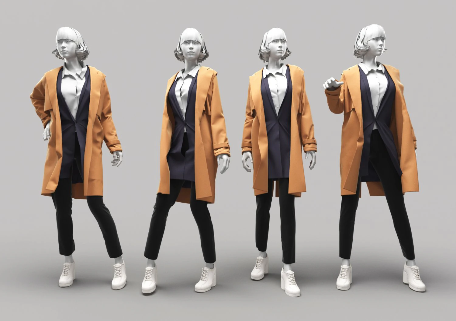 Woman Mannequin 14 3D Model .c4d .max .obj .3ds .fbx .stl .blend 