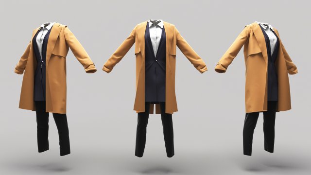 Female Clothing 14 3D Model .c4d .max .obj .3ds .fbx .stl .blend 