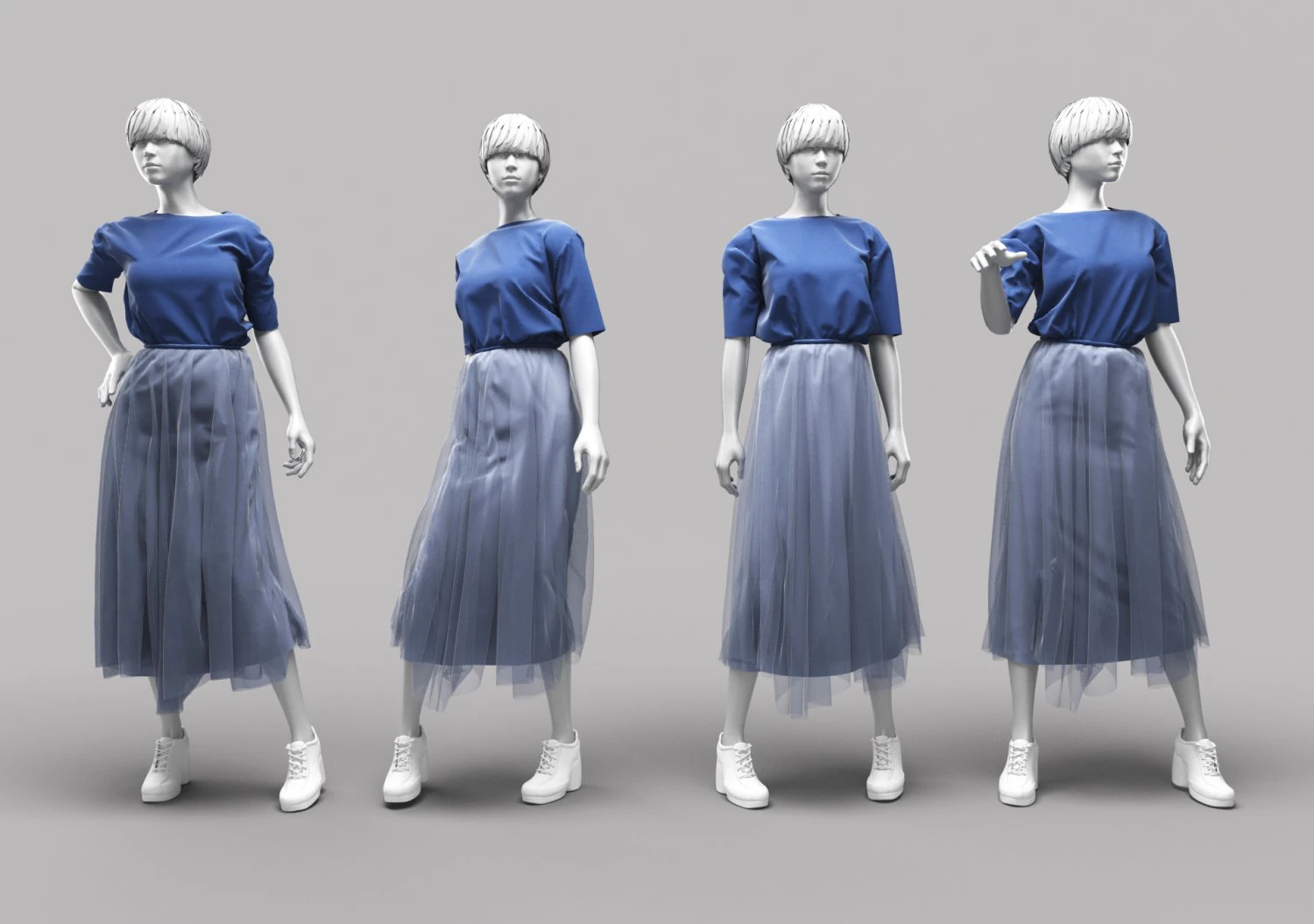Woman Mannequin 17 3D Model .c4d .max .obj .3ds .fbx .stl .blend
