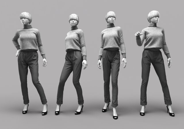 Woman Mannequin 18 Modelo 3D .c4d .max .obj .3ds .fbx .stl .blend 