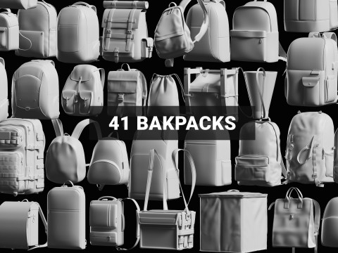 Backpack Basemesh Collection 3D Model