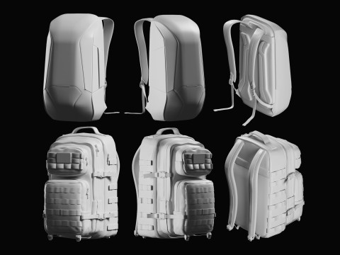 Backpack Basemesh Collection Modello 3D