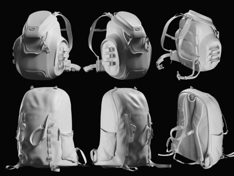 Backpack Basemesh Collection Modello 3D
