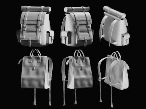 Backpack Basemesh Collection 3D Model