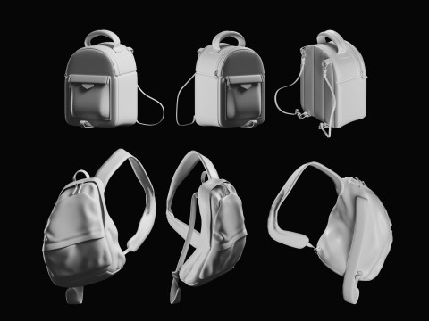 Backpack Basemesh Collection Modello 3D