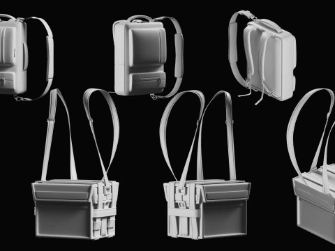 Backpack Basemesh Collection 3D Model
