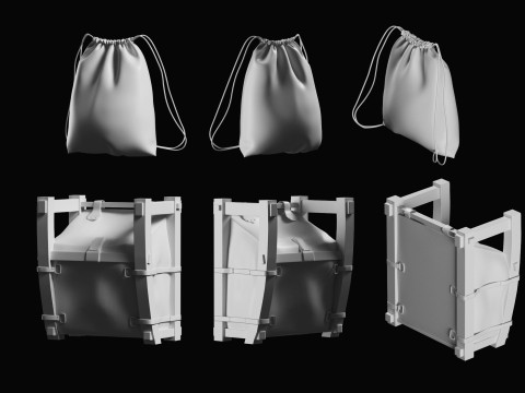 Backpack Basemesh Collection Modello 3D