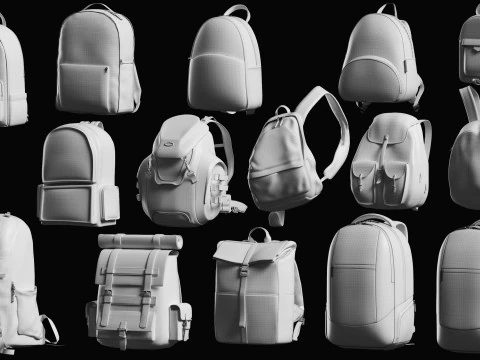 Backpack Basemesh Collection 3D Model