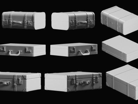 Luggage Basemesh Collection 3D Модель